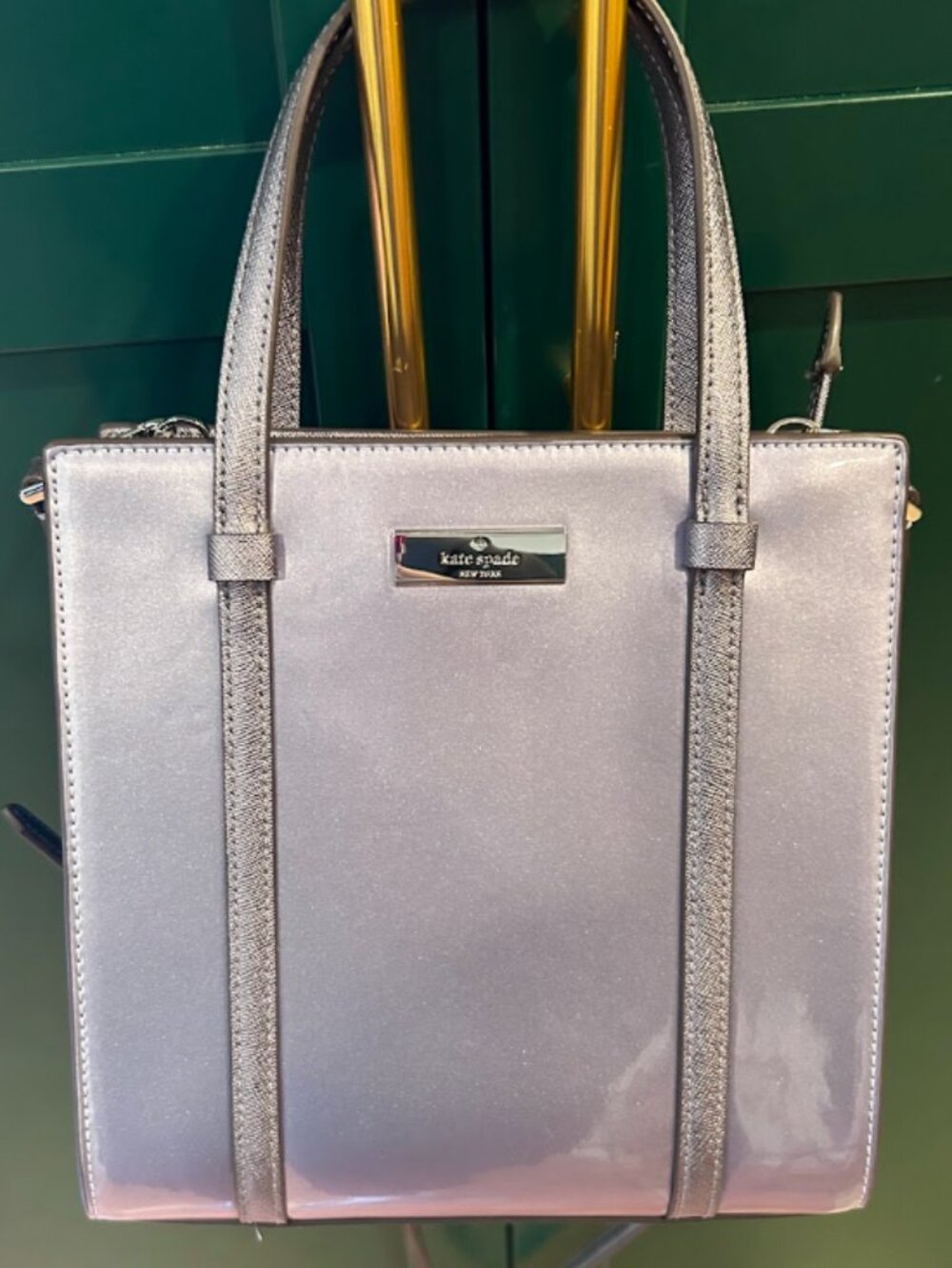 KATE SPADE SMALL KENZIE TOTE LIMITED EDITION CANDIED FLOWER METALLIC BAG Y2KCORE